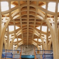 Vue intérieure de Haesley Nine Bridges pendant les travaux de montage