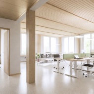 Rendering of the office layout in the Herisau Visitor and Therapy Centre
